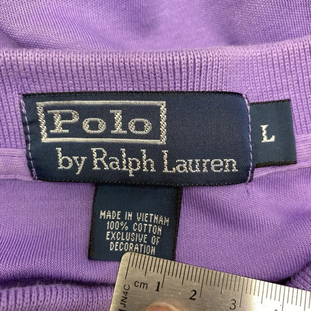 Polo Ralph Lauren Purple Polo Shirt Men's Large Short Sleeve Cotton Collared‎